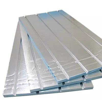 Water Underfloor Heating Board XPS Foam Panel Groove Insulation Aluminium Spread • £84.95