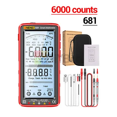 Smart LCD Digital Multimeter 6000 Count AC/DC Voltage Tester Resistance Meter US • $31.99