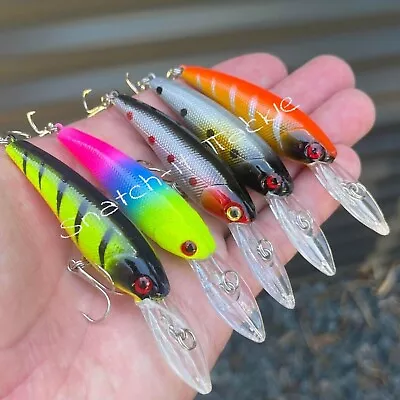 5 Fishing Lures Redfin & Bream Flathead Bass Perch Trout Cod Tackle Lure • $12.50