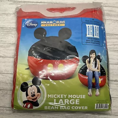 Disney Mickey Mouse Bean Bag Cover Bean Bag Factory Sealed  - New Needs Beans • £48.20