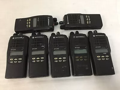 Lot Of 7 MOTOROLA HT1250 VHF 136-174MHz Two-Way Radio AAH25KDF9AA5AN No Battery • $529