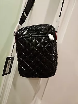 Mz Wallace Metro Crossbody Bag Black Lacquer NWT • $108