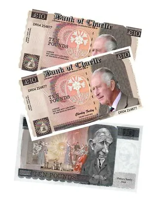 £1.59 • Buy King Charles Note B - Joke Cash - 10 Pound Novelty