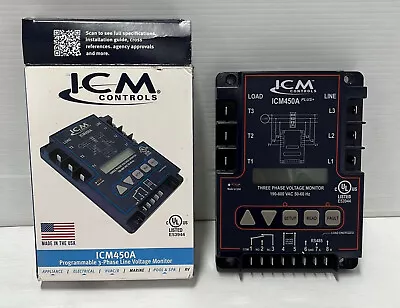ICM Controls Programmable 3 Phase Line Voltage Monitor ICM450A • $95