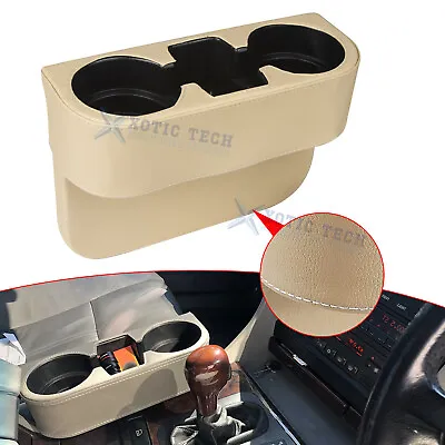 Auto Front Seat Gap Interior Drink Organizer Storage Coin Key Wallet Sunglasses • $19.94