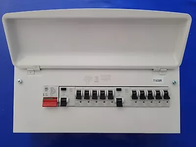 MK K7666SMET 16WAY METAL CONSUMER UNIT 1 X MAIN SWITCH 2 X RCD'S 10 X MCBS • £59.99