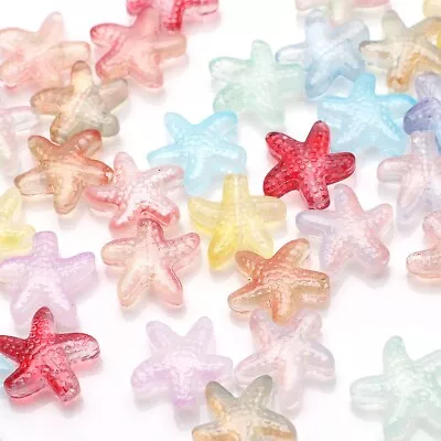 30pcs Starfish Craft Beads Mix Colour Sea Life Beads Jewellery Making AU • $6.99