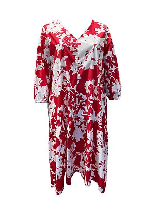 Marina Rinaldi Women's Red Delaware Pullover Shift Dress Size 20W/29 NWT • $123.75