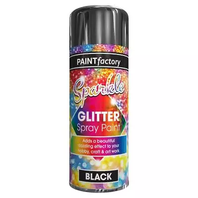 Black Glitter Spray Paint 200ml Decorative Creative Crafts Picture Frames • £5.69