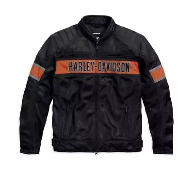 Harley Davidson Men's Trenton Mesh Riding Jacket Motorcycle Mesh Fabric Jacket • $86.25