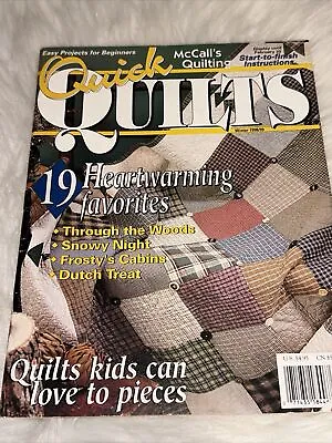 Mccalls Quick Quilts Magazine Sewing Patterns Book February 2000 -  19designs • $5.99