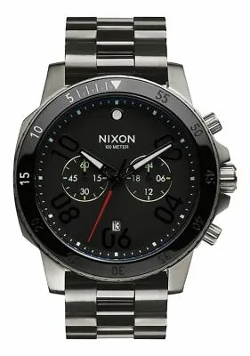 $189 • Buy Nixon Ranger Chronograph Gunmetal / Black Diver's Watch, 44mm, A549 1531, NIB