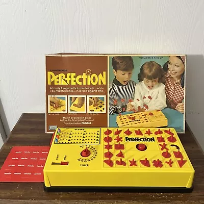 Vintage Perfection 1973 Family Board Game Lakeside Box # 8370 Works Missing Part • $18.99