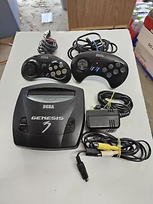 Genesis - Model 3 Console W/ Cables & Game Ms. Pac Man & Arcade Classic • $55.65