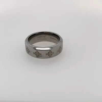 Edward Mirell 8mm Tungsten Cross Wedding Band Size 10.0 (2520-8) • $140