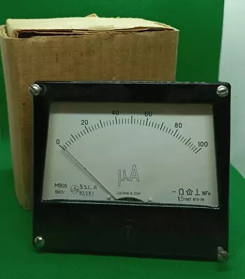 Panel Meter Analog  0-100 UA Tube Tester L3-3  Current DC Ammeter M906 #702 • $38