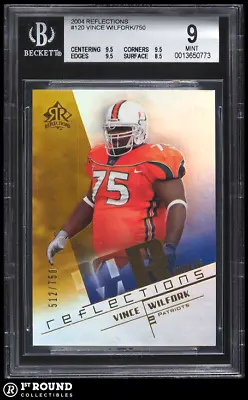Vince Wilfork RC BGS 9+: 2004 Reflections Rookie Card /750 • $32.49