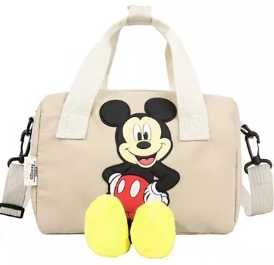 1-ZARA MICKEY MOUSE DISNEY Crossbody BAG NWT RED BLACKTAN -US SHIPPER 9inx6in • $26.50