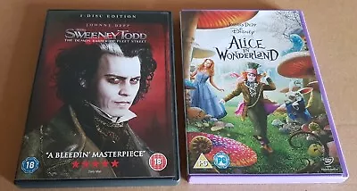 £2.99 • Buy 2 X Johnny Depp/Tim Burton DVD's -  Sweeney Todd & Alice In Wonderland 