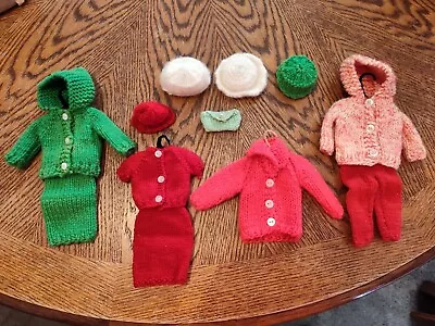 VINTAGE 70s HANDMADE CROCHET SWEATER/ACCESSORIES LOT • $18