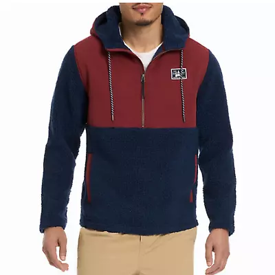 Hurley Men's Half Zip Sherpa Anorak Hoodie Long Sleeve  Size XL NEW • $27.99