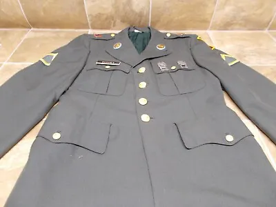 US Military Army Green Coat Dress Blazer Jacket Uniform Men's Size 38 XS • $15