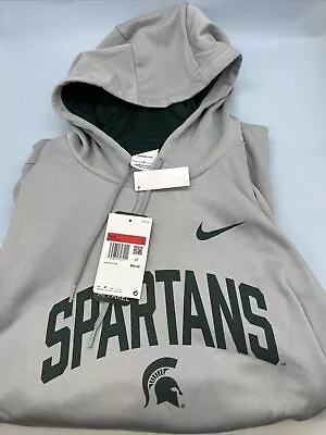 Nike Michigan State Spartans Therma-FIT On-Field Hoodie Gray Men’s Large NWT • $51.91