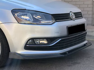 Volkswagen VW Polo 6R  Gloss Black Front Bumper Lip 3 Piece Lip • $60