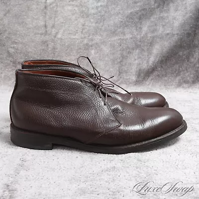 Allen Edmonds Made In USA Malvern Dark Brown Grained Leather Chukka Boots 11.5 • $27.50