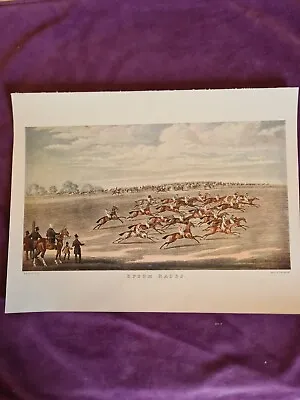 Antique Print Espon Races By James Pollard From 1908 • £25.63