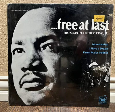 MLK - Free At Last LP Vinyl Original SEALED Martin Luther King Speeches 1968 • $19.99