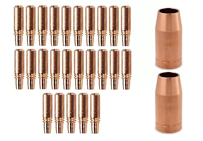 25-PK Contact Tip For Miller Fastip & 2-PK 5/8  Nozzle Fits Spoolmatic 15A & 30A • $49.99