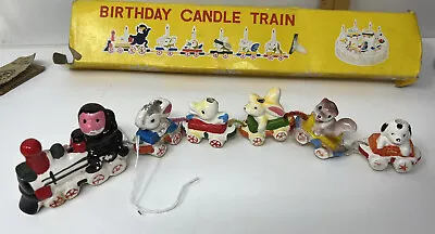 Birthday Candle Train Cake Decoration Monkey Animal Train Vintage Japan 50s • $33.90