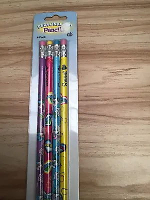 4 Personalised Pencils With Erasers - Sweet - Ideal Stocking Filler Or Gift • £1.99