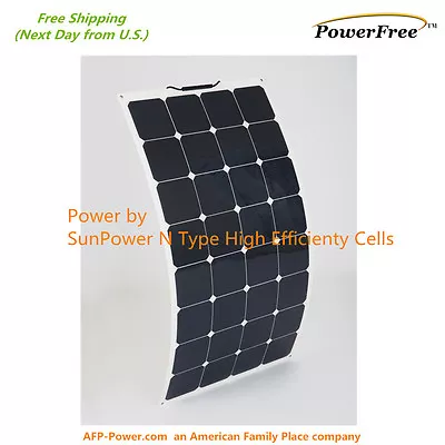 Semi-Flexible Bendable 100w SunPower Cell Solar Panel 12v Battery OffGrid • $99.98