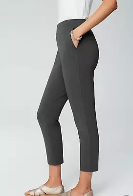 J Jill Affinity French Terry Slim Crop Pant 2X Grey Comfy Stretch Pull On • $24