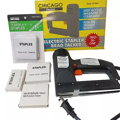 Electric Stapler & Brad Nail Gun Multi-Tool With 1500+ Free Staples & Nails 120v • $15