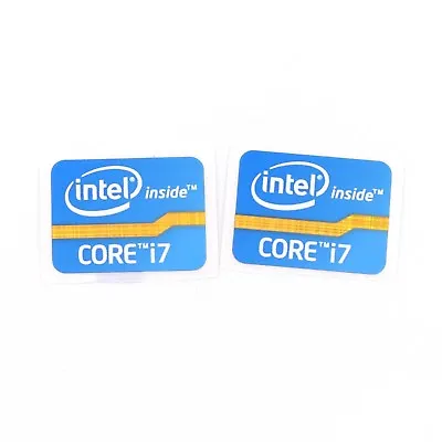 20x  Laptop PC Sticker Badge Label Decal Inside Core I7 15.5 X 21mm Blue ST021 • $5.55