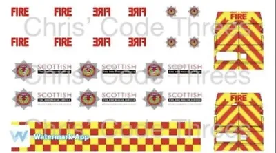 Code 3 Adhesive Vinyl Decal 1/148 Oxford Diecast Transit - Scottish Fire Service • £6