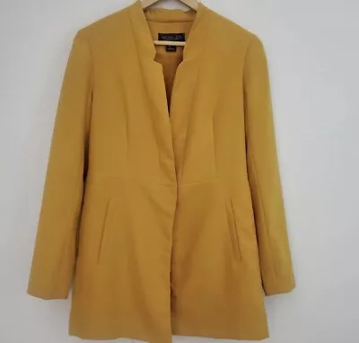 Rachel Zoe Blazer M Women's Yellow Gold Long Line Mustard Fall Business • $19