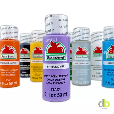 £1.79 • Buy Apple Barrel By Plaid Acrylic Craft Paints MATTE 2oz / 59ml Bottles