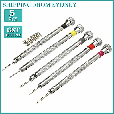 5 Pcs Precision Screwdriver Eyeglasses Watch Jewelry Watchmaker Repair Tool Set • $7.15