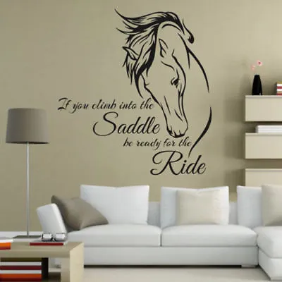 £16.82 • Buy Horse Head Bedroom Kids Silouette Living Room Wall Art Vinyl Decal Sticker V30
