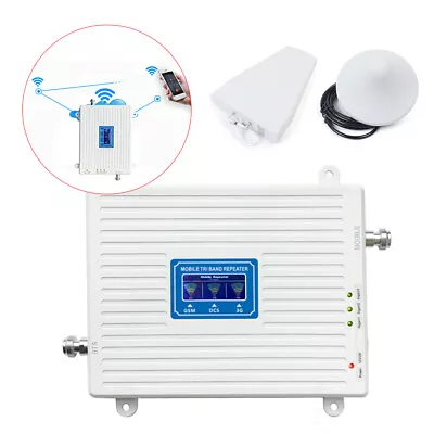 900/1800/2100 GSM DCS Tri-Band Mobile Signal Booster Amplifier Repeater Antenna • $85