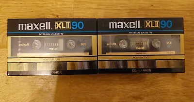 Maxell XLII 90 Mins TypeII Chrome Cassette Tape Original 1982 Still Sealed • £30