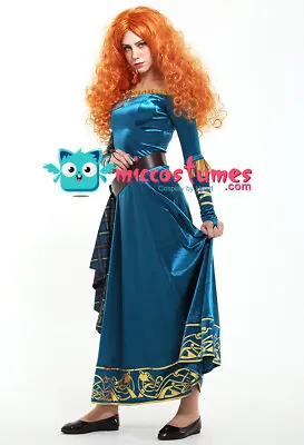  Women's Princess Merida Cosplay Costume Long Dress  • $59.99