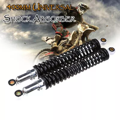 15.75 /400mm Motorcycle Rear Shock Absorbers Round Suspension For Honda Yamaha • $78.56