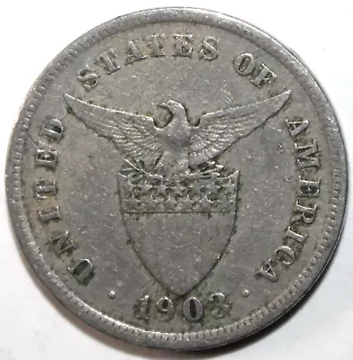 Philippines (U.S. Administration) 5 Centavos Coin 1903 KM# 164 Five • $4.99