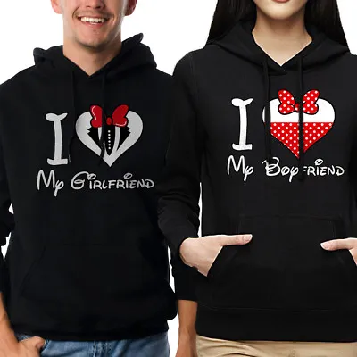 Nwt I Love My Girlfriend/boyfriend Couple Matching Valentine's Day Black Hoodie • $20.39