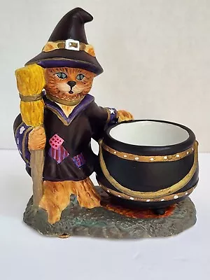 Partylite Halloween Witch Cat And Cauldron Abracadandle Votive Candle Holder  • $21.90